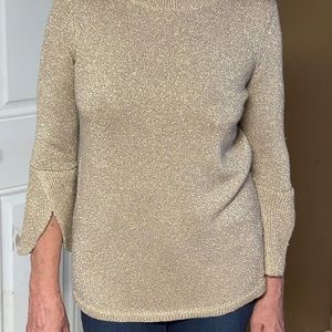 Shimmering gold light weight sweater